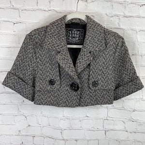 Last Kiss Cropped Bolero Blazer Jacket Size Large